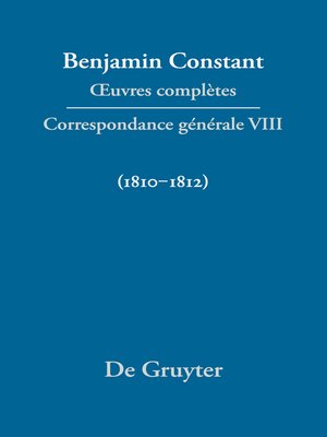 cover image of Correspondance générale 1810–1812